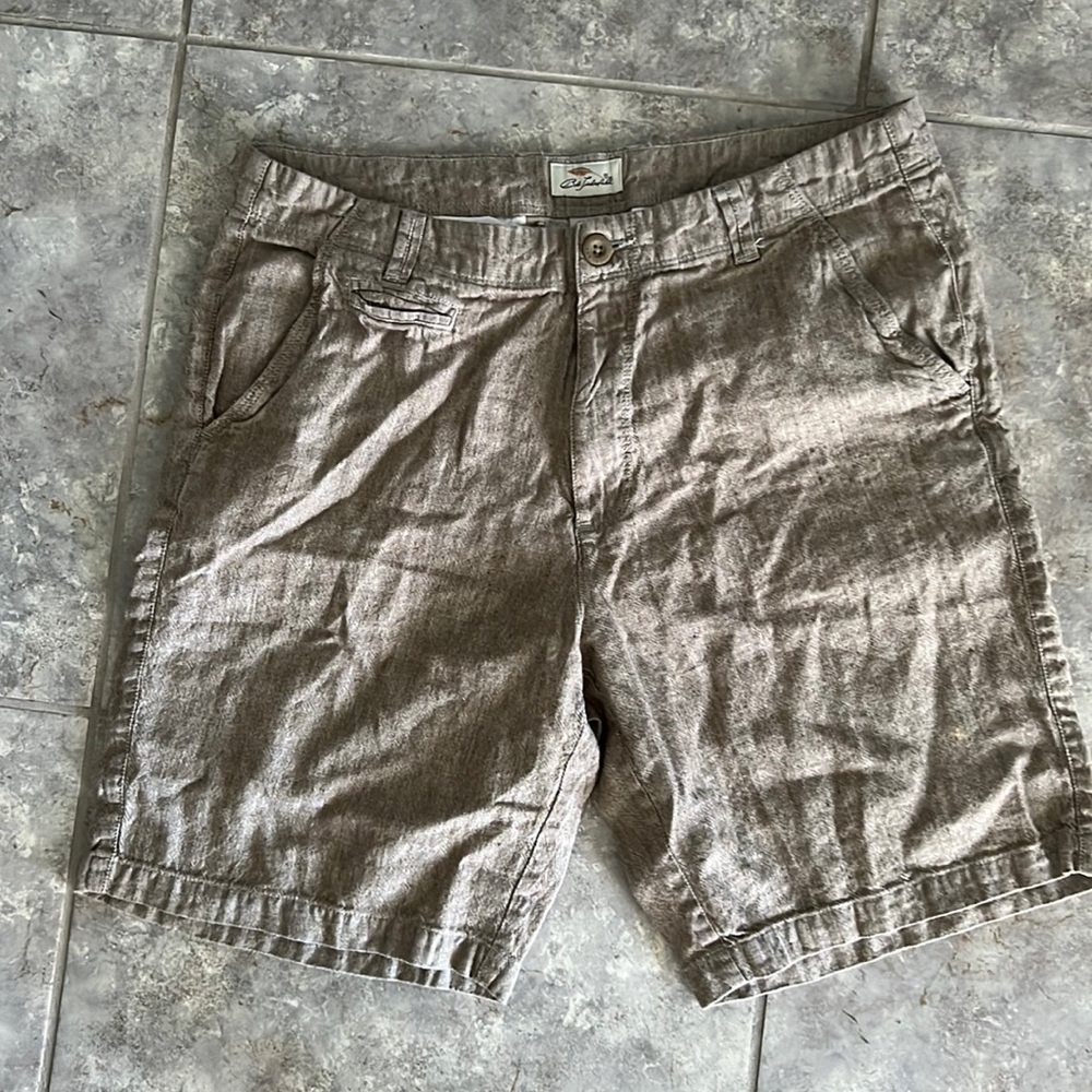 Cargo shorts. One small stain on front.